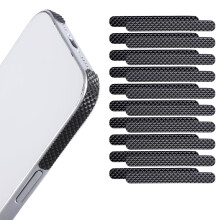 Ajcotahm 20 PCS Cell Phone Grip Tape, Black Non Slip Side Sticker Adhesive Grippy Bumper Frame Rubber Stickers for Phone Case Tablet Computer