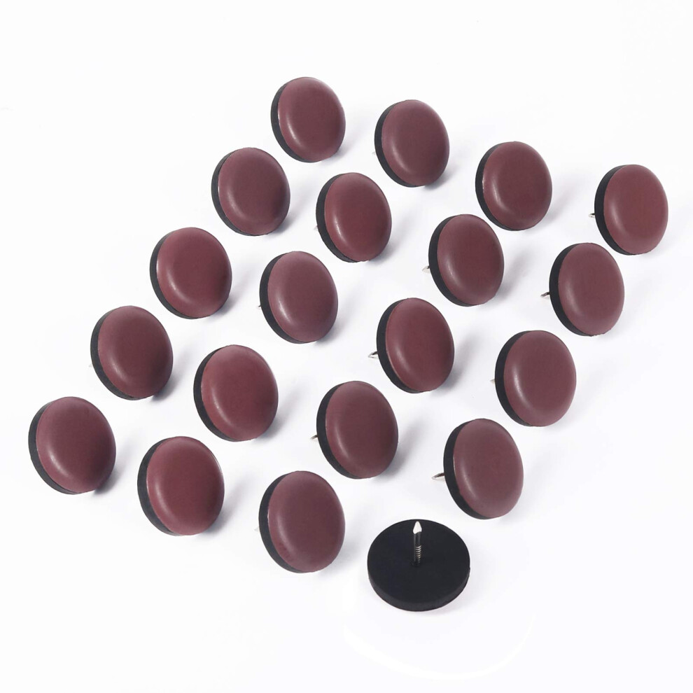 Ginoya Teflon Furniture Sliders, 20Pcs 25Mm Furniture Glides With Nail For Easy Moving On Carpet Hardwood Tile (Coffee) 5051226988783