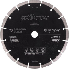 Evolution Power Tools D230SEG-CS 230 mm Diamond Blade For Disc Cutters - Segmented Edge For Cutting Masonry, Such as Brick