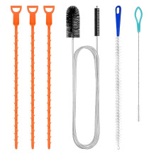 Drain Unblocker Tool, 6 PSC Shower Drain Unblocker, Sink unblockers tool, Drains snake unblockers, Reusable for Shower, Bathroom & Kitchen