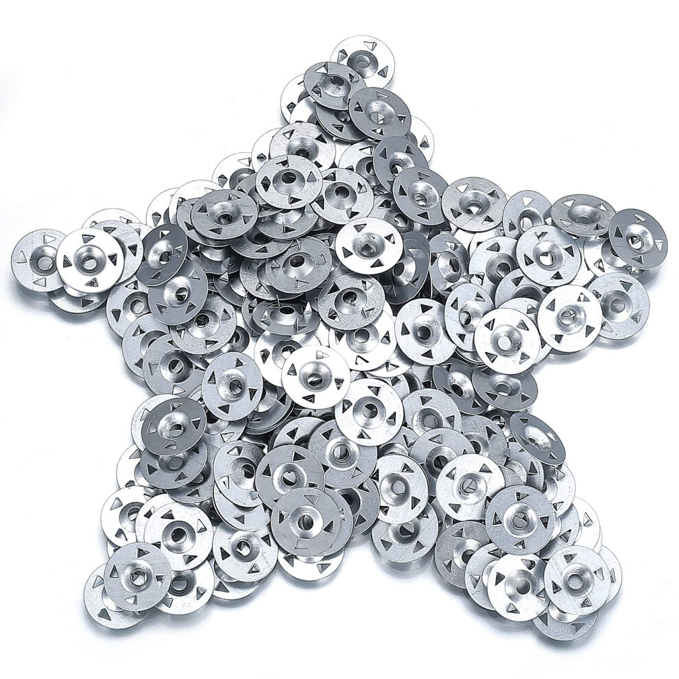 220 Pieces Easy Fix Washers, 35Mm Diameter Galvanised Steel Fixing Washers For Insulation Thermoboard Backer Boards (220, Claw Washer) 5007980572645