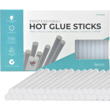 Professional Hot Glue Sticks by Smith’s | 7mm x 100mm | 50 Pack | Grade A+ Clear Glue Gun Refills | Environmentally Safe EVA Resin | RoHS Certified