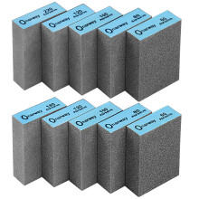 Onarway Sanding Blocks 10 Pack Wet and Dry Dual-use Sandpaper Sponges