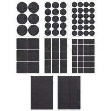WOLMIK Pack of 93 Non-Slip Pads, Self-Adhesive, Non-Slip Rubber Mat for Furniture, Round Rectangular Furniture Slip Inhibitors for Furniture Feet