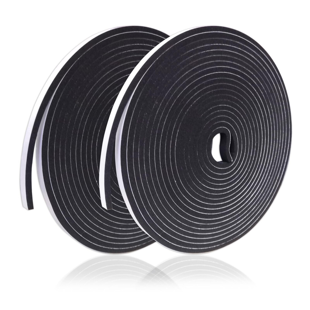 Guangtoulself Adhesive Foam Strip, Weather Stripping Door Seal For Draught Excluder, Soundproof & Insulation Tape For Doors And Windows 5051226931284