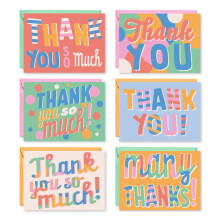 S&O Fun Thank You Cards with Envelopes - Blank decor sheets for Handwritten Messages, Appreciation Cards with Envelopes