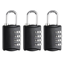 Combination Padlocks, 3 Pcs 4 Digit Locker Padlock, Combination Lock, Small Padlock