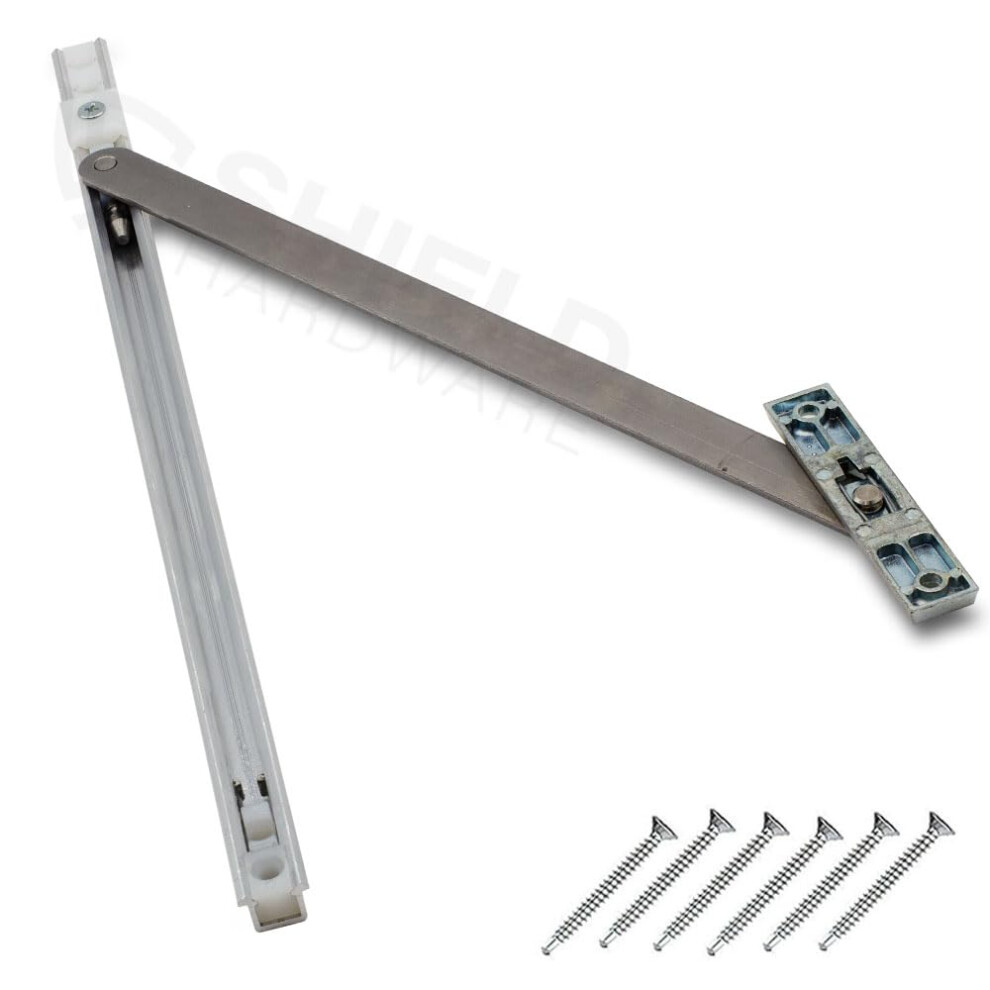 Upvc Door Restrictor Stay With Hold Open Function - 90 Degrees - For Upvc, Aluminium, French & Patio Doors 5006345446911