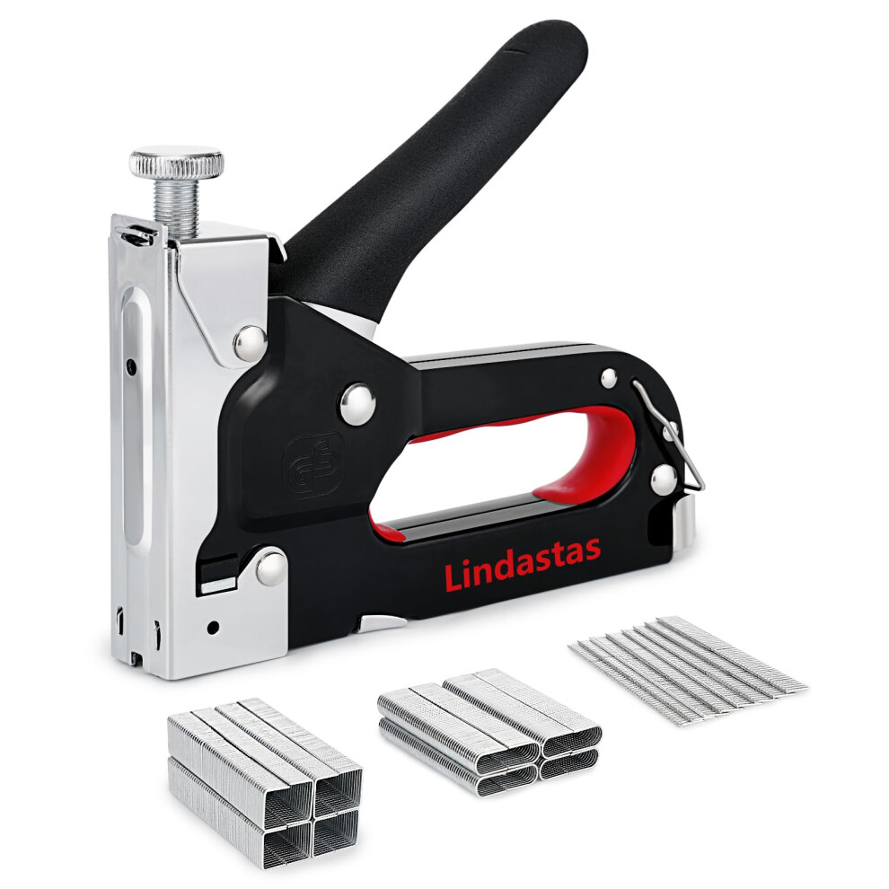 Staple Gun,Heavy Duty Staple Gun,3 In 1 Upholstery Heavy Duty Staple With 1200 Staples,Adjustment Nail Steel Gun For Wood, Crafts, Carpentry, Decorat 5000735221638