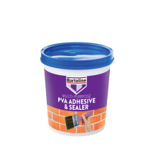Bartoline PVA Glue Adhesive & Sealer 1 l - Multi-Purpose Primer, Adhesive, and Sealer for Concrete, Wood, Tiles, Fabric, and More, Dust-Proofing, Bon