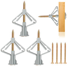 Plasterboard Fixings, Wall Plugs, Universal Plasterboard Plugs with Screws, Drywall Cavity Wall Fixings