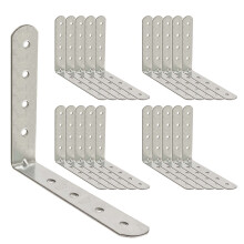 OMIDEAS 20 x Angle Bracket (100 x 100 x 16) 90 Degree L Shape Corner Brace Plate Wood Metal Connecting Fixing Joining Repair Support Galvanised