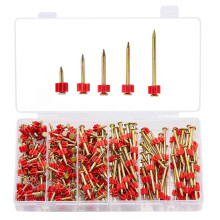 Minimprover 140 Pcs Masonry Nails Set, 5 Sizes of Galvanized Anti-Corrosion Masonry Nails for Brick Wall & Wood