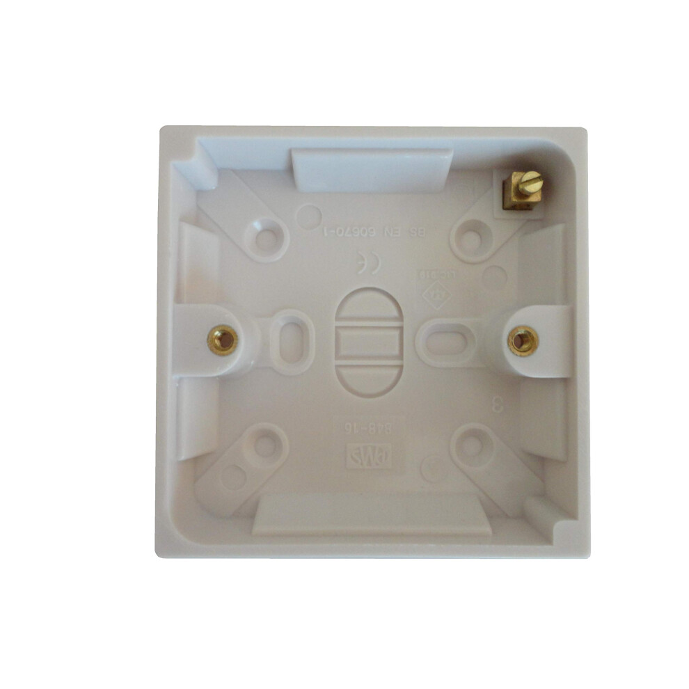 16Mm Single Gang Backbox/Pattress For Electrical, Networking And Telecoms (Qty 1) 5051226969522