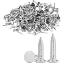 Clout Nails 20mm (160pcs, 200g) – Heavy Duty Galvanised Roofing Felt Tacks for Shed Roof with Handy Plastic Case (200, Grams)