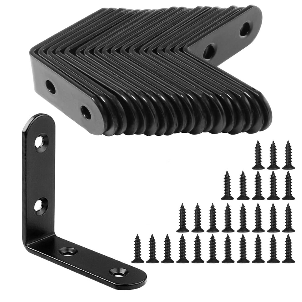 25Pcs L Bracket Corner Braces, 50 X 50Mm Stainless Steel Corner Brackets, 90 Degree Right Angle Bracket 5051226917608