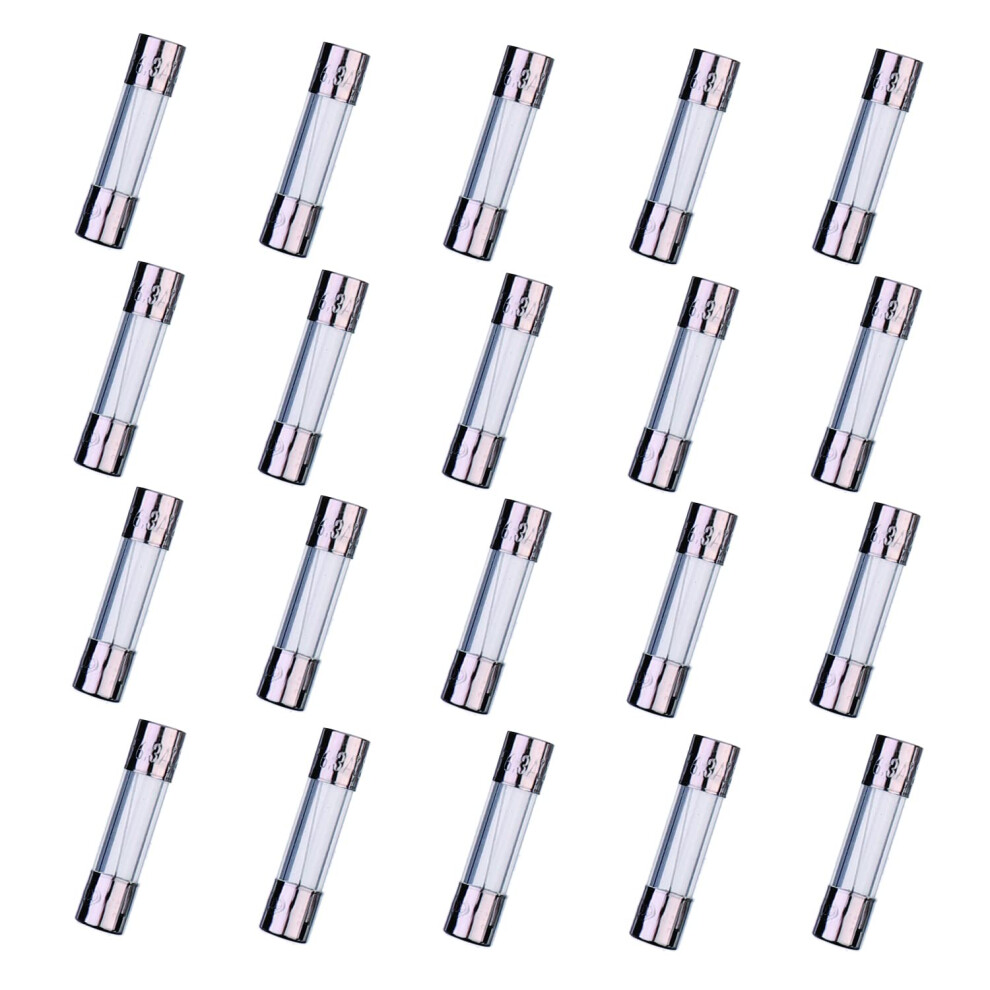 Huarew F6.3al250v 20 Pcs 5X20mm Fast-Blow Glass Fuse 6.3A 250V 0.2X0.78 Inch Time Delay Fuse(Pack Of 20 Pcs) 5051226909740