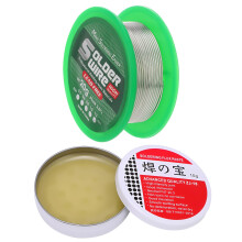 saerryor 0.8mm Solder Wire Set with 10g Solder Flux Paste, Soldering Wick