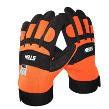 Stein Chainsaw Protective Gloves Class 0 Size 9 – EN 381-7 Left-Hand Saw Protection Leather Forestry PPE