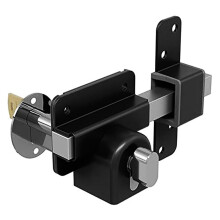 GateMate Long Throw Gate Lock 1490106, Euro Profile Gate Lock for Sheds, Gates & Garage Doors, Keyed Outside & Inside Thumb Turn, 316 Stainless Steel