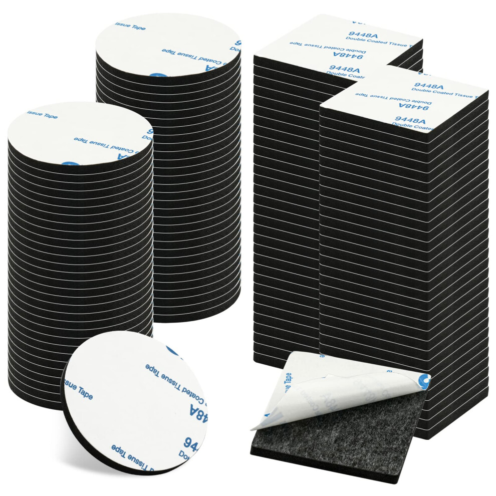 Double-Sided Sticky Pads, 120 Pcs Adhesive Foam Pads, Extra Strong Black Adhesive Mounting Pads, Square And Round, 40Mm * 40Mm 5051226955129