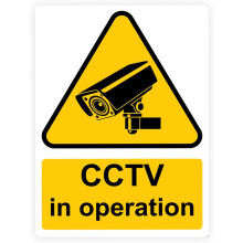 RDLCAR CCTV In Operation Signs 1mm Rigid PVC Pack of 5 Signage Durable 200mm x 300mm Security Warning Signs Outdoor