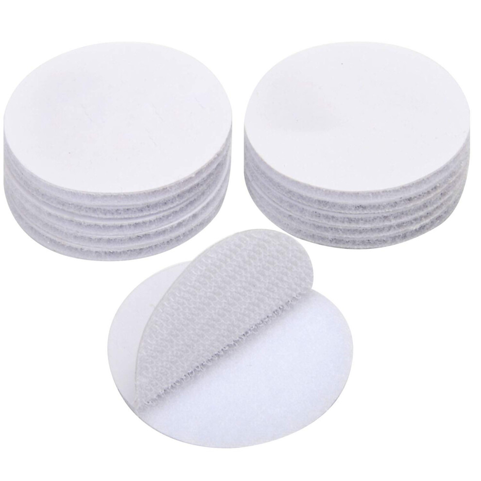 Braveshine 12Pcs Heavy Duty Sticky Pads Stick On Self Adhesive Nails Free Wall Hanging Strips For Home Office Craft Diy Projects (Round 50Mm, White) 5003370457813