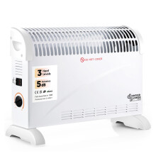 2KW Convector Heater with Adjustable Thermostat Freestanding in White