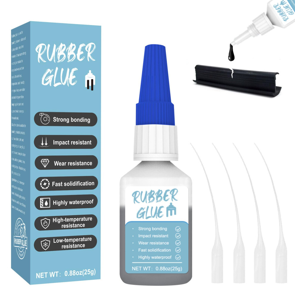 25G Rubber Glue - Strongest Instant Rubber Adhesive, Strong Bond, Waterproof, Uv Resistant, Suitable For Tyres, Boots, Belts & Diy Crafts 5051226987724