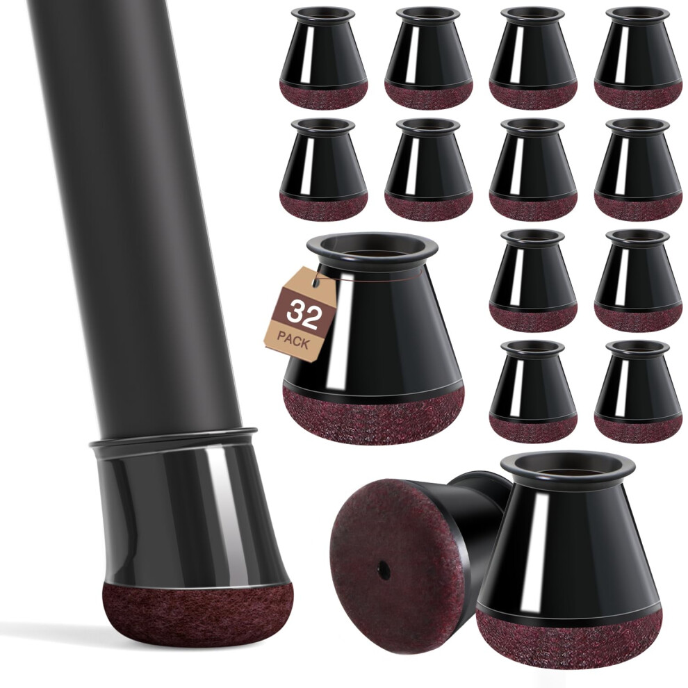 32 Pcs Small Chair Leg Floor Protectors Furniture Pads Floor Protectors For Hardwood Floors Chair Sliders Silicone Covers With Stronger Felt Pads 5051226969188
