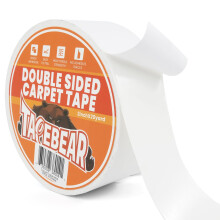 TAPEBEAR Heavy-Duty Double Side Carpet Tape, 50mm x 18m Removable Carpet Tape for Area Rugs