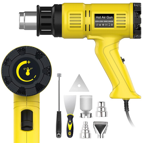 STEUGO 2000W Professional Hot Air Gun 142~1112（60- 600） Variable Temperature Control with 2-Temp Settings, Overload Protection
