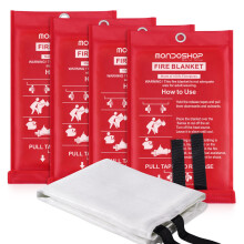 Mondoshop Kitchen Fire Blanket Emergency for Home TUV Certified Fire Resistant Blanket for House, Household, Car, Campervan, Office, Warehouse