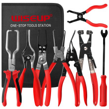 WISEUP 8-Piece Fuel Line Disconnect Tool Set – Fuel Line/Hose Clamp/Removal Pliers, Electrical Disconnect/Push Pin Tools, Relay Puller