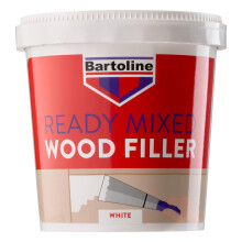 Bartoline Ready Mixed Wood Filler White 1kg, Durable and Easy-to-Use Filler for Interior and Exterior Wood Repairs