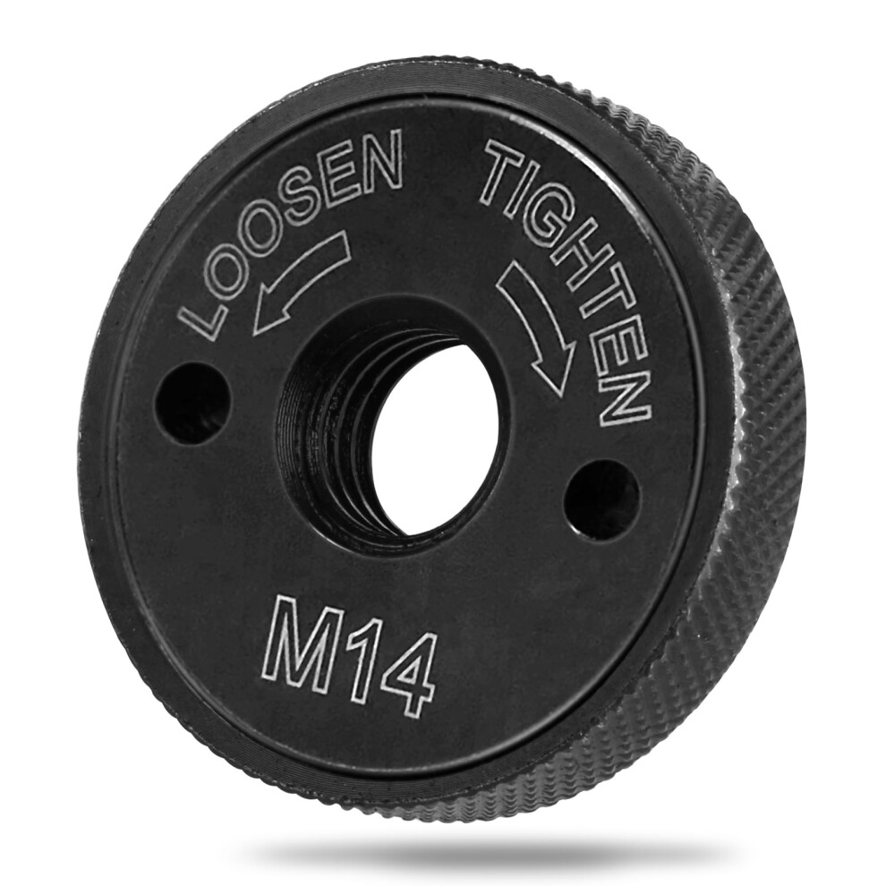 M14 Angle Grinder Nut, Quick Release Change Nut Heavy Duty Carbon Steel Angle Grinder Nut Accessory Replacement Locking Retaining Flange Nut For 5051226944314