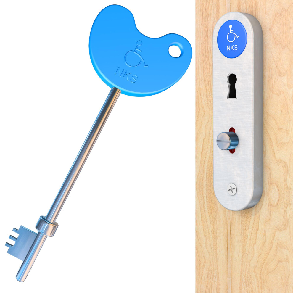 Nks Radar Key Disabled Toilet Bathroom Door Access Braille Easy Turn Pack Opens Over 10,000 Disabled Toilets (1) (1) 5051226986543