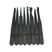 8 Pieces Tweezers Plastic Anti-Static Tweezers for Electronics Jewelry-Making Laboratory Work Repairing Hobbies