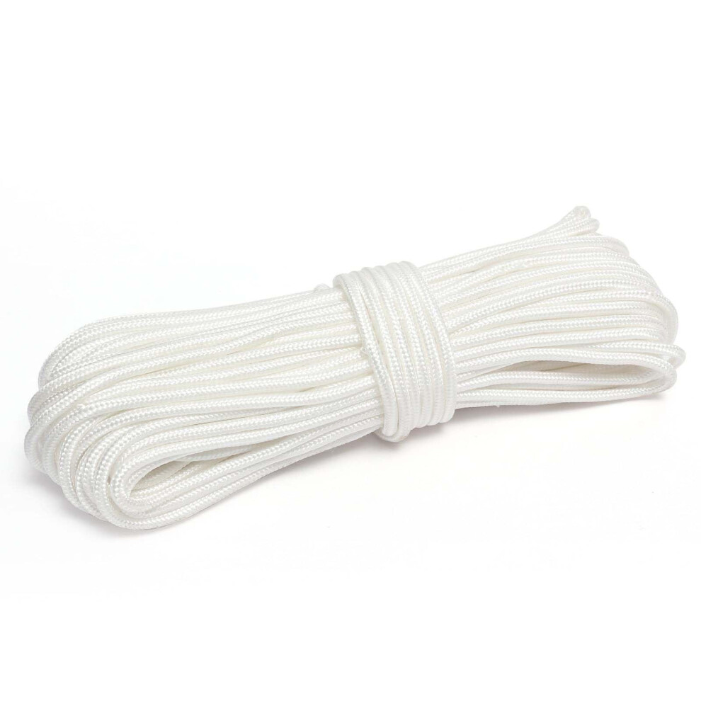 Extra Strong 20M Picture Hanging Cord | 30Kg Capacity, Heavy Duty Braided Nylon Rope For Frames, Mirrors & Decor Â Matte White 5051226933202