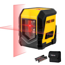 PREXISO Cross Laser Level 15 m - Self-Leveling Mode with LED Indicator, Horizontal and Vertical Laser Level