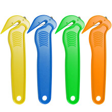Box Cutter 4 Pcs, 4 Colors Utility Knife Safety Knife Cardboard Cutter Tool Box Opener Work Knifes Hook Knifes Craft Knife for DIY Cardboard Bubble