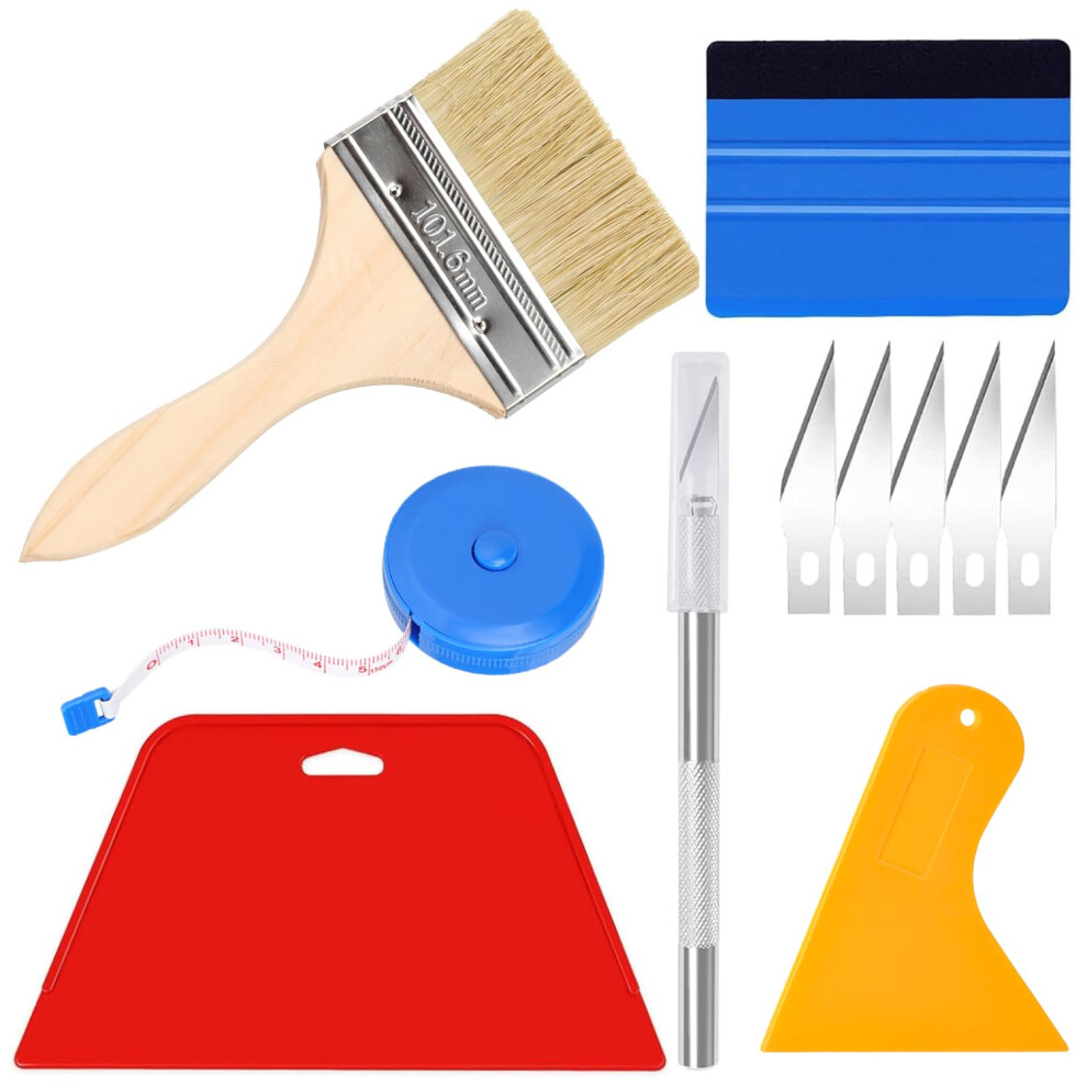 Wallpaper Tools Kit Vinyl Wrap Tools Wallpaper Cutter Professional Wallpapering Smoother Tool With Trimming Tool Felt Squeegee For Wallpaper Car 5051226985263