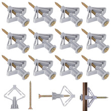 HXC 100pcs Plasterboard Wall Plugs Plasterboard Fixings Drywall Screws and Wall Plugs Set Plasterboard Rawl Plugs Heavy Duty Drywall Anchor