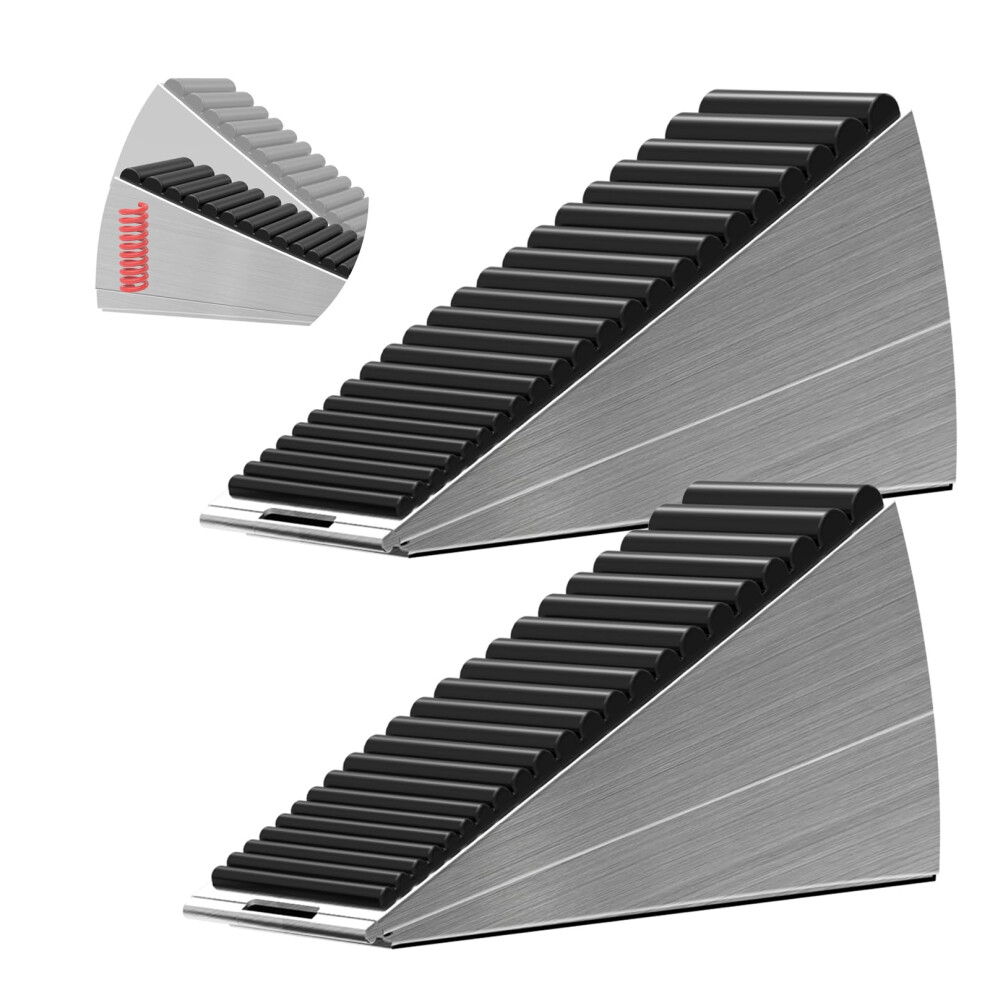 Strongest Home Wall/Door Stopper 2 Pack, Door Wedges Indoors, Heavy Duty Rubber Door Stop, Doorstops Wedge Extra Large Outdoor For Home, Office 5051226942419
