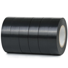 CHUANGSEED 6 Rolls Black Electrical Tape 19mm x 20m Black PVC Fire Retardant Electrical Insulation Tape for Insulating