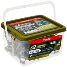 TIMCO C2 Decking Screws TX20 CSK GRN Range - 4.5 x 65mm - Tub of 250