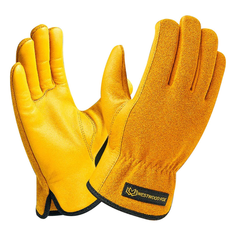 Westwood Fox Gardening Gloves For Men Thorn Proof Garden Gloves Mens Working Ladies Gardening Gloves Rigger Tough Leather Work Gloves Grip Breathable 5051226965357