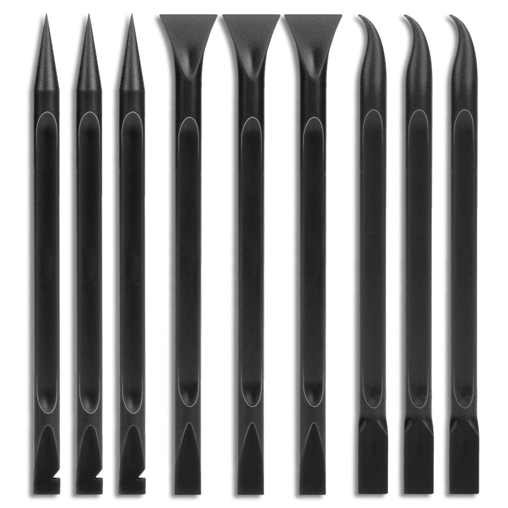 Crevice Cleaning Tool, 9 Pcs Carbon Fiber Plastic Scraper Tool Car Detailing Brush Set Non-Scratch Multi-Purpose Scraper For Clean Small Narrow 5051226967726
