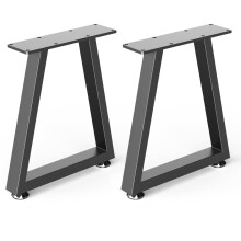 YheenLf Coffee Table Legs Metal Set of 2, Heavy Duty Industrial DIY Furniture, Black Breakfast Bar Stand Bench Dining Desk Feet, Sturdy Stable