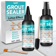 Grout Sealer, 7oz/200g Waterproof Grout Sealant Spray with Squeeze Tip, 100% Safe Grouts Repair Kit for Shower, Bathroom, Floors